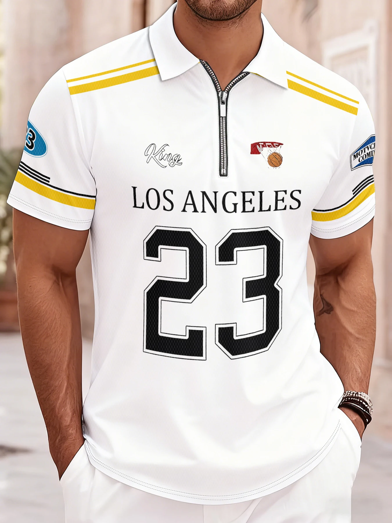 2026 Summer Men's Polo Shirt with Letter Print Breathable Lightweight Casual Sporty Outdoor Men's Clothing