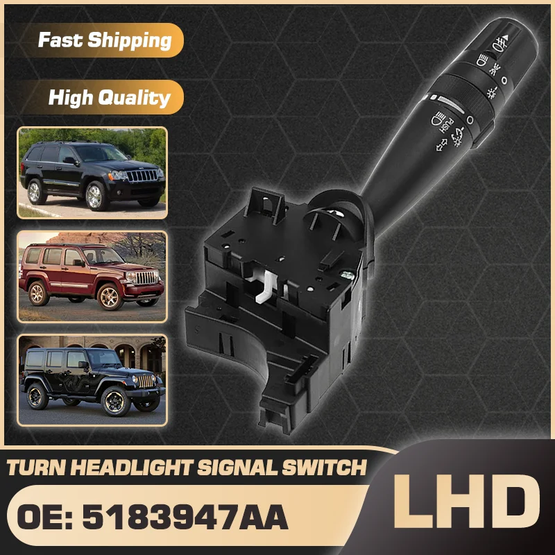 

Комбинированный переключатель указателя поворота фар для Jeep Grand Cherokee MK3 Jeep Liberty MK2 2008-2010 Jeep Wrangler 2007-2016 5183947 АА