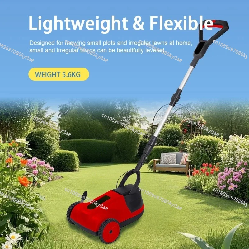 21V Electric Mower Lawn Trimmer Hand-Push Electric Lawn Mower Trimming Machine Home Lithium Weeder Cordless Lawn Trimmer