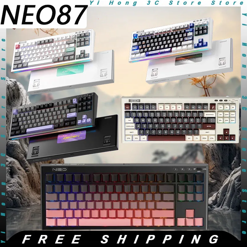 

1STplayer NEO87 Mechanical Keyboard Wireless Tri-Mode Bluetooth Gasket Hot Swap 8000mAh Customized PC Esports Keyboards Office