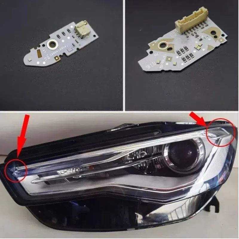 New headlight daytime running light LED module DRL chip PCB board 2016-2018 suitable for Audi A6 C7 low-profile version