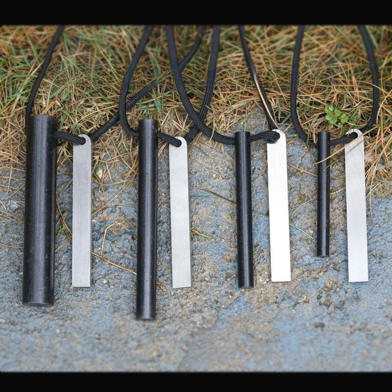 High Strength Magnesium Flint Ignition Kit 20×120mm Thick Durable Fire Starting Tool for Outdoor Emergency Survival