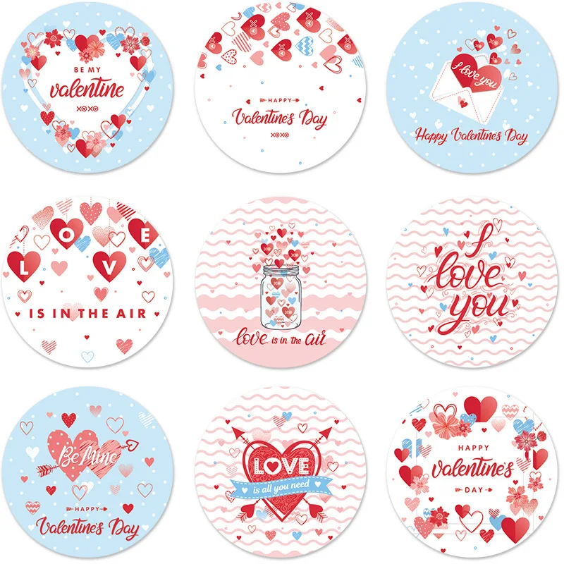 Stickers for Valentine's Day, stickers for gift bag, sticker, happy Valentine's Day, label, 90PCs