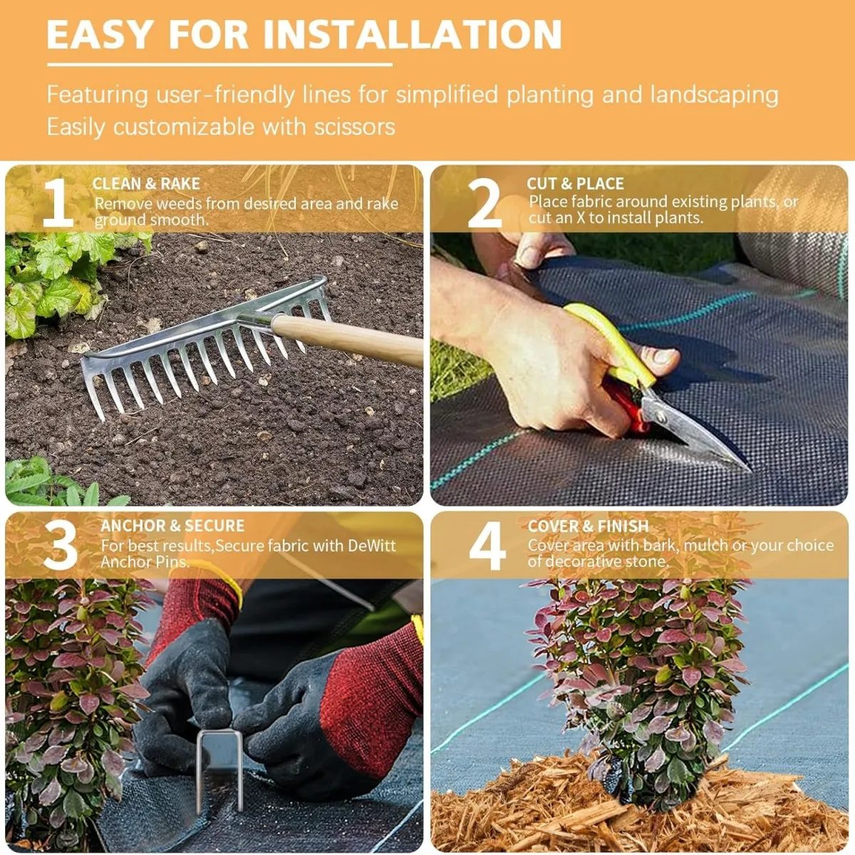 2025년 경쟁력 있는 가격의 플라스틱 PE 및 PP 농업용 조경 부직포, 상업용 바닥 매트 및 정원용 잡초 차단막