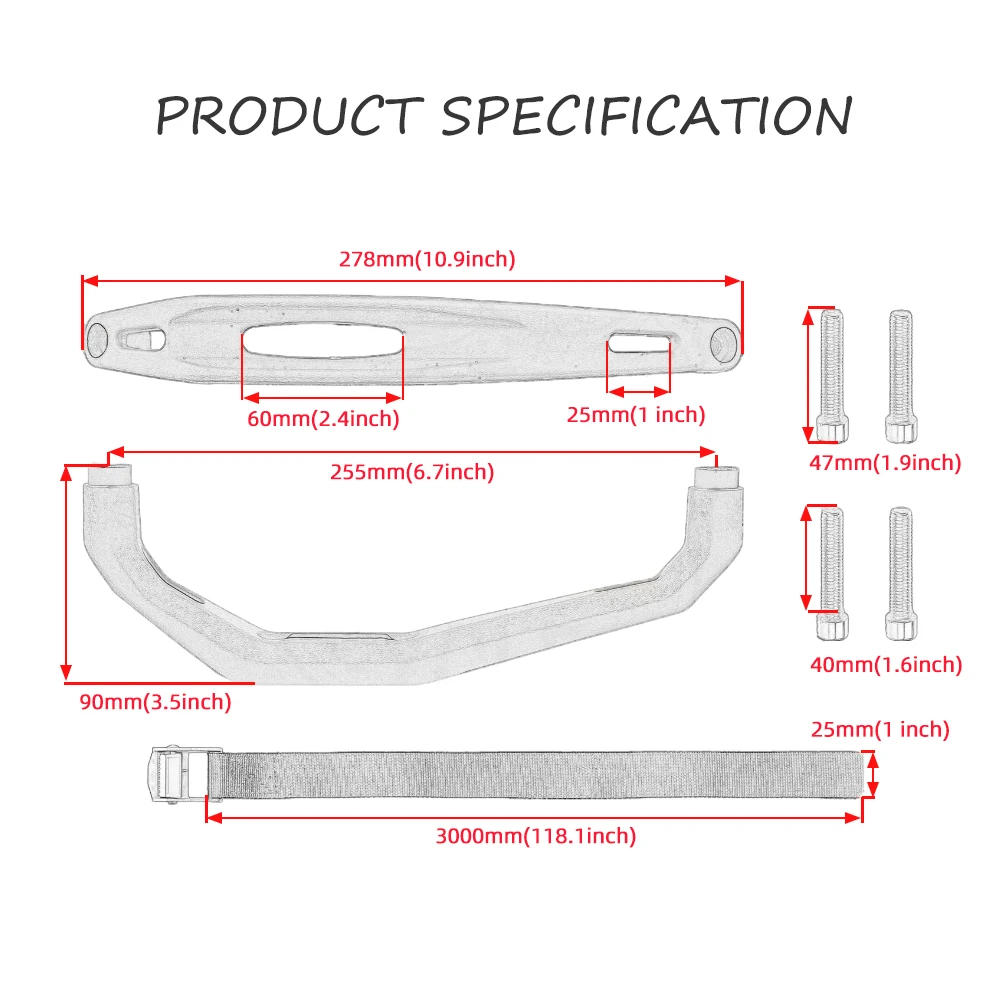 BDJ Armrest Tenere700 XT700Z Rear Grab Handle Seat Hand Handle Grab Bar Rail For Yamaha Tenere 700 Motorcycle Accessories