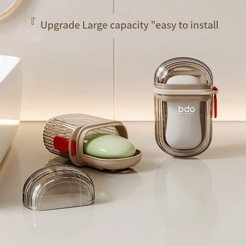 N85R-4PCS Custodia per sapone da viaggio Portasapone portatile Contenitore per sapone da viaggio con coperchio Portasapone da bar portatile Portasapone da viaggio