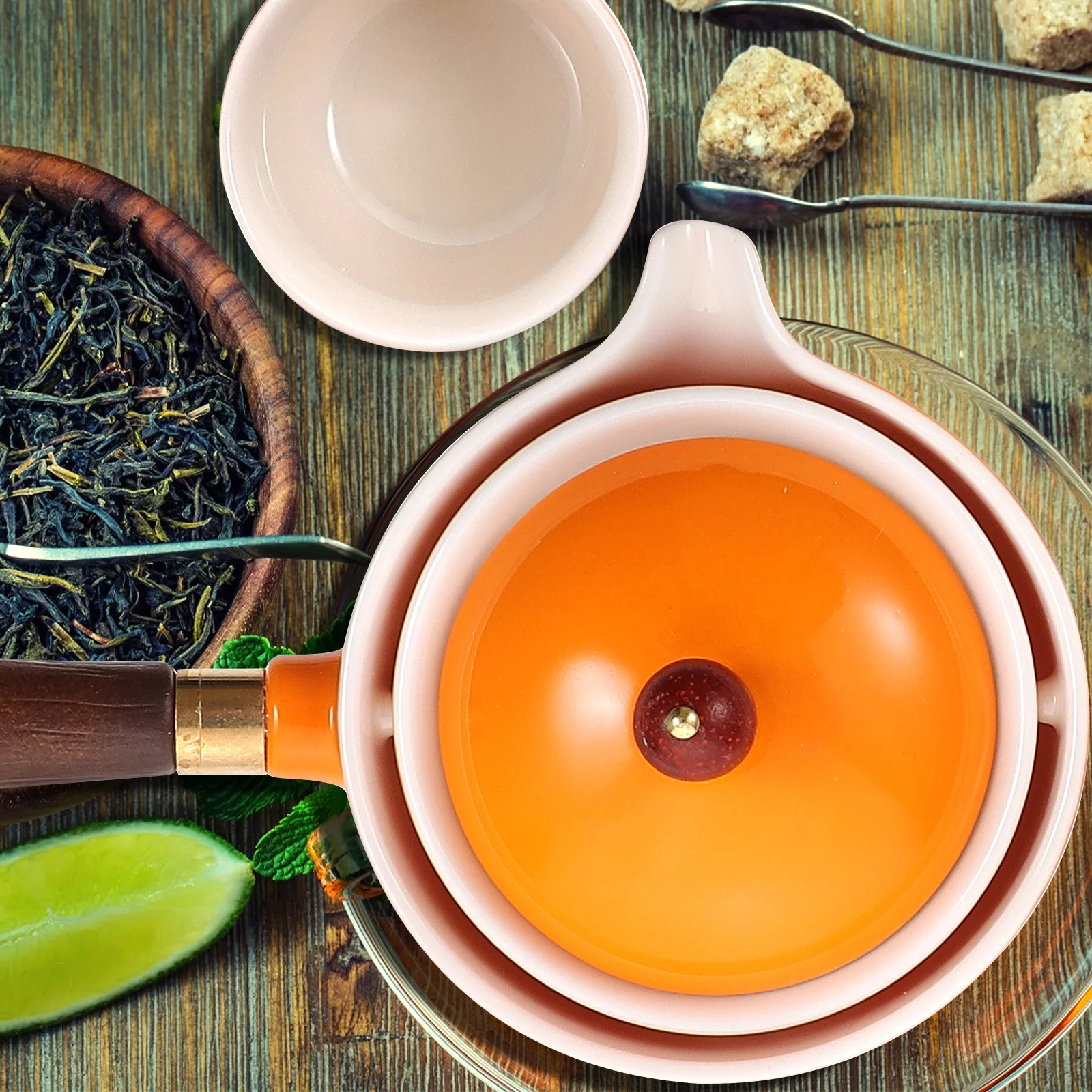 

1Set Rotatory Tea Pot Ceramic Tea Making Pot High Temperature Resistant Home Teapot Strainer Kettle Teapot Strainer Kettle