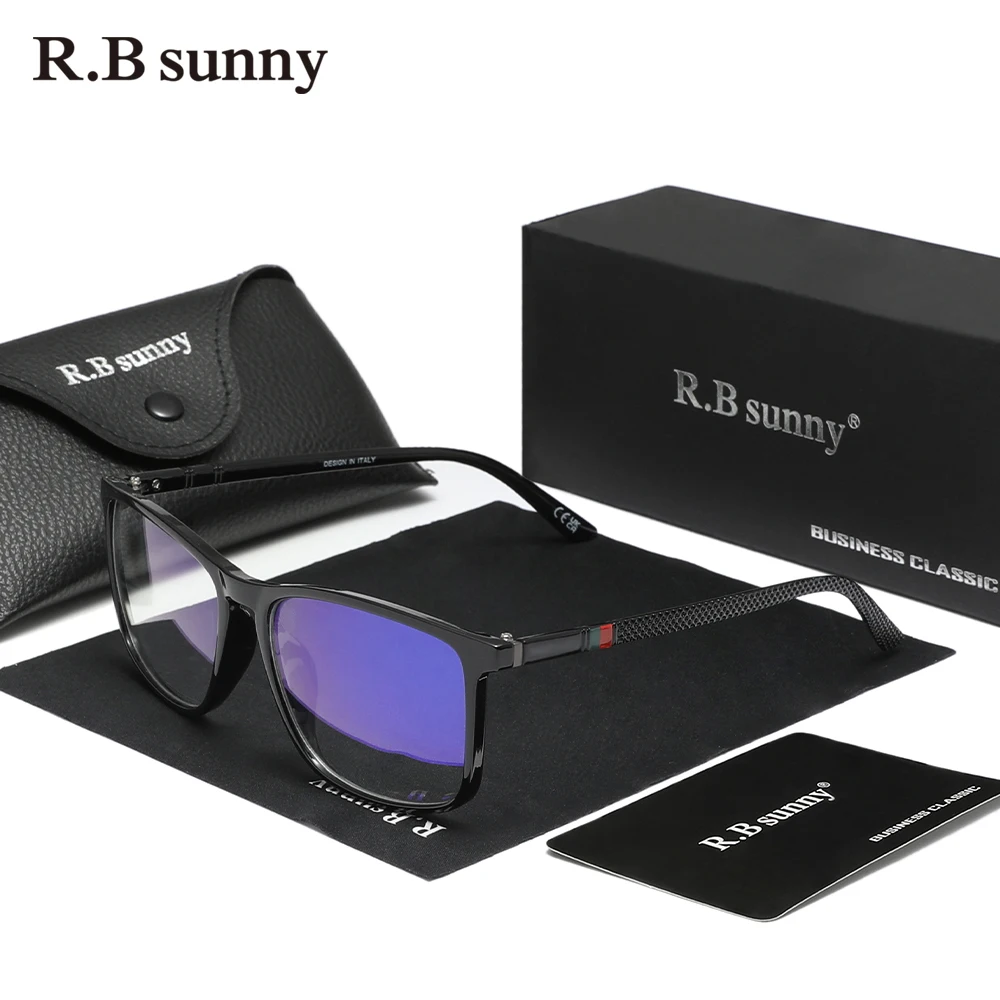 RBsunny Fashion Vintage Blue Light Computer Glasses Round Anti Blue Light Protection Glass Eyewear Screen Transparent Frames