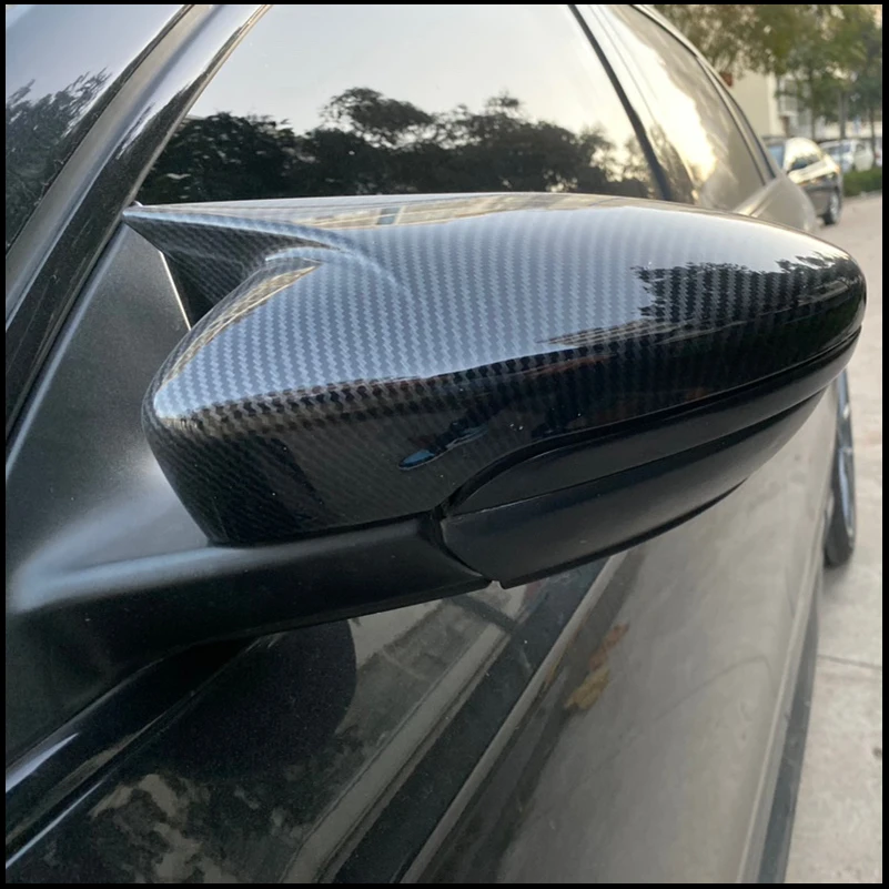 

Car Styling For Volkswagen VW Jetta MK6 Euro 2012-2017 Rearview Mirror Cover Sticker Trim With Horn Auto Parts Accessories