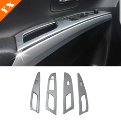 For Suzuki SX4 S-Cross 2014-2021 Interior Accessories Car door armrest Window glass lift switch decor sticker Cover Trim Silver