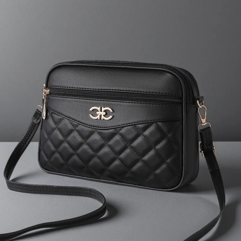

Классический стиль, высококачественная текстурированная сумка с диагональным крестом, женская легкая роскошная дизайнерская маленькая квадратная сумка в стиле ретро, универсальная сумка на плечо