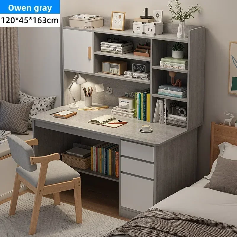New model Desk Home Modern Simple Bookshelf Integrated Student Bedroom Learning to Write With Drawing Desk Office Computer Desk