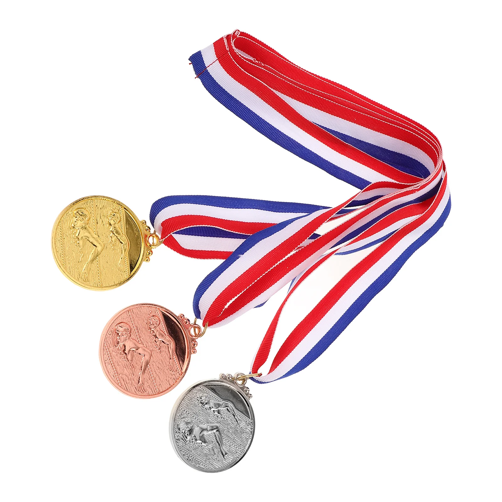 

3Pcs Metal Medals Gold Silver Bronze Suitable for Swimming School Sports Events Training Competition Participation