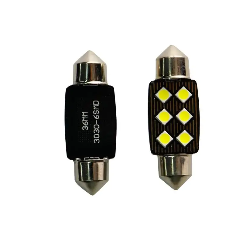 

100pcs C5W Canbus Error Free Non polar Festoon 31mm 36mm 39mm 41mm LED Bulb 3030 6 SMD 0.15A Auto Interior Doom Lamp Car Styling