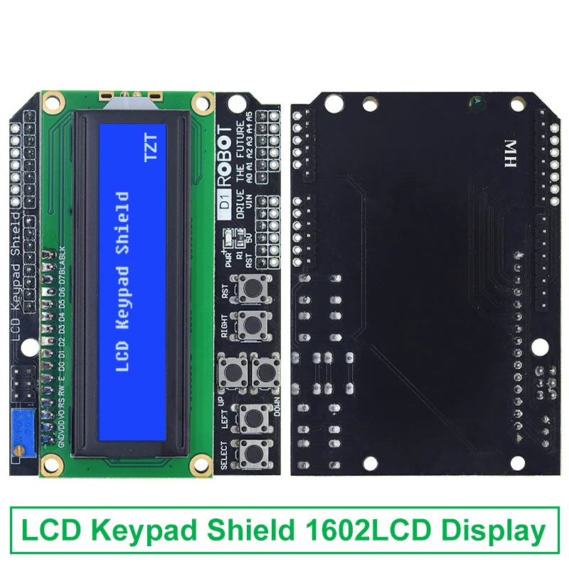 Imagem -03 - Tzt-lcd Teclado Escudo para Arduino Tela Azul Display Módulo 1602 Lcd1602