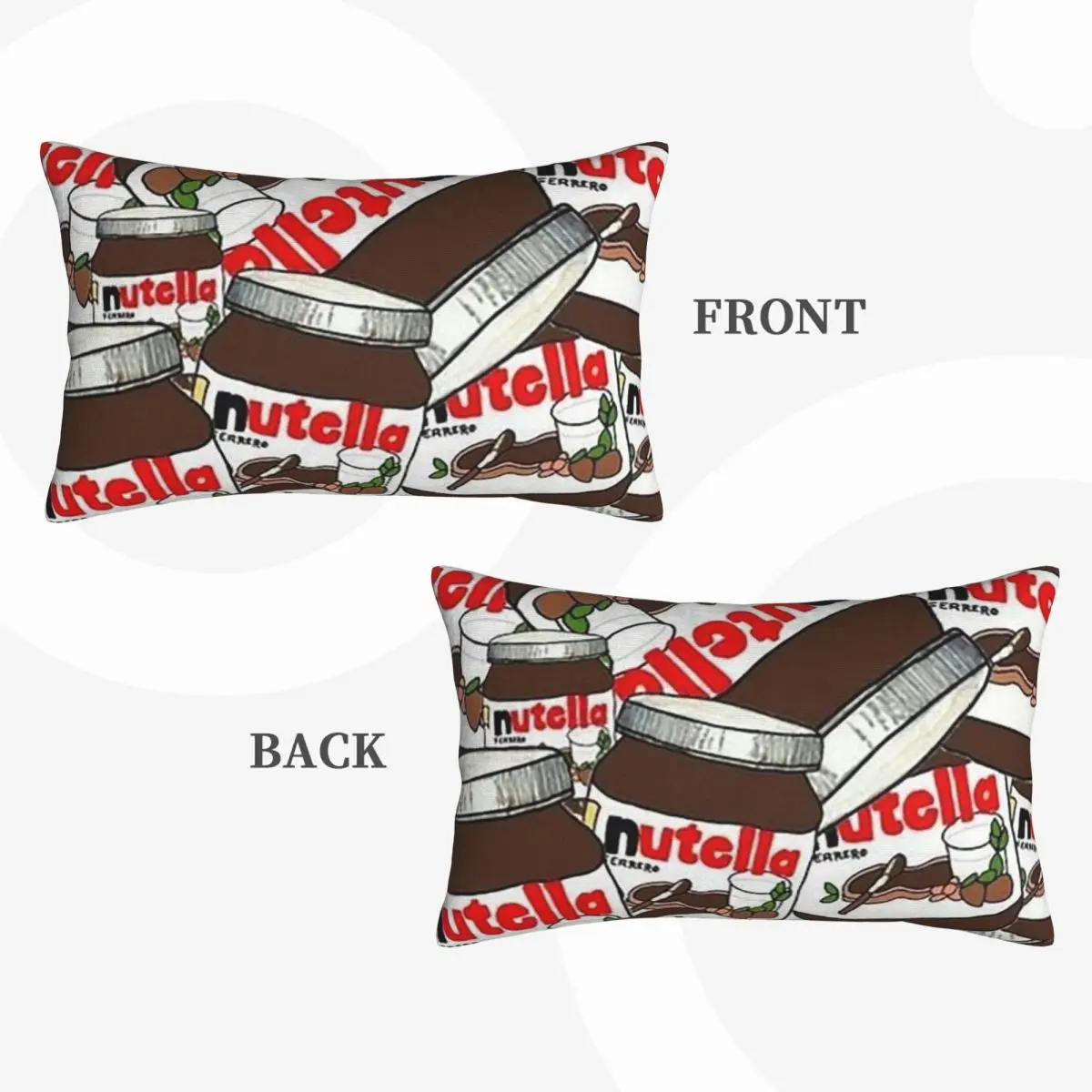 Jar Of Nutella Chocolate Rectangle Pillowcase Cushion Cover Decor Bedroom Bed Home Comfort Throw Pillow