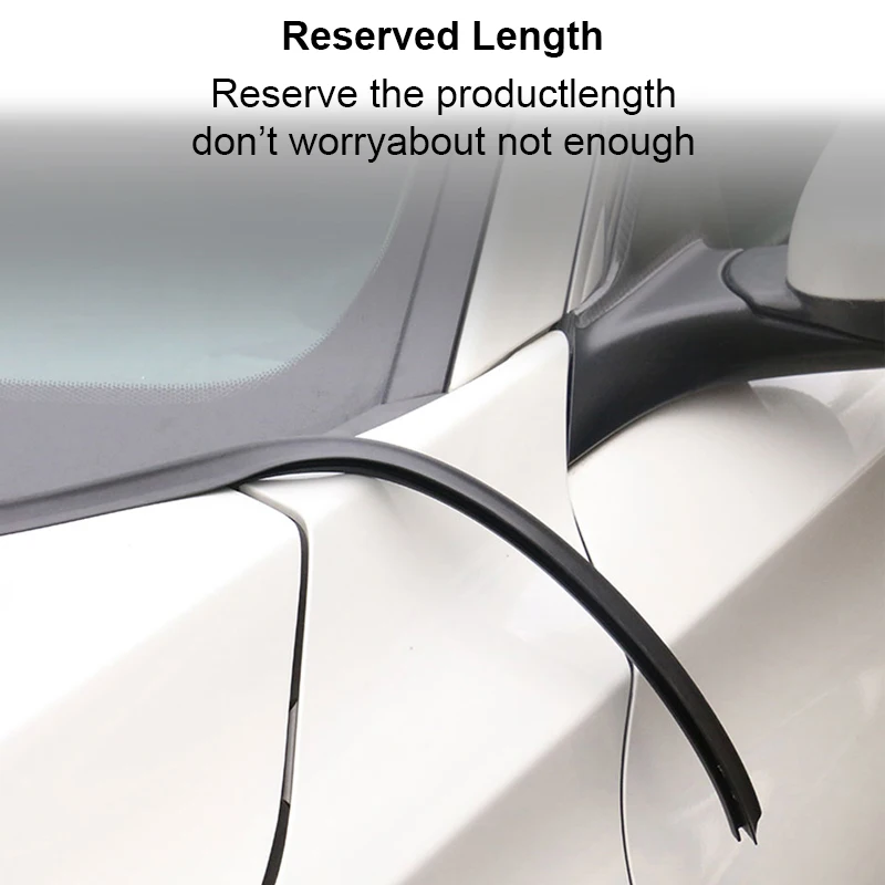 1.8m Auto Rubber Strip Car Windshield Guide Strip for Hood Wind Guide Trim Universal Vehicle Spoiler Automotive Accessories