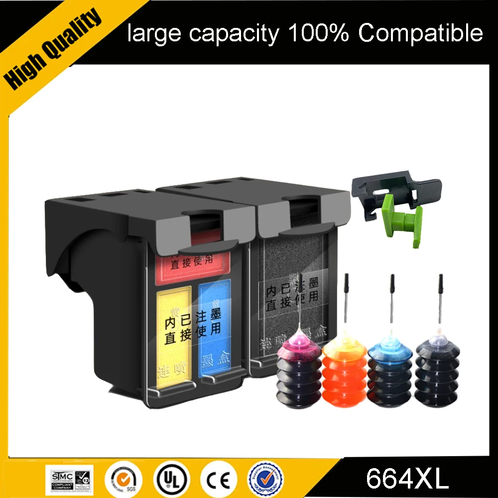 

For HP 664XL for hp 664 Ink Cartridge for HP664 Deskjet 1115 2135 3635 2138 3636 3638 4535 4536 4538 4675 4676 4678 printer