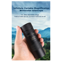 AEE6-10-300X40 HD Zoom Monocular Telescope Mobile Telephoto Lens W/Tripod For Outdoor Camping Bird Watching Traveling