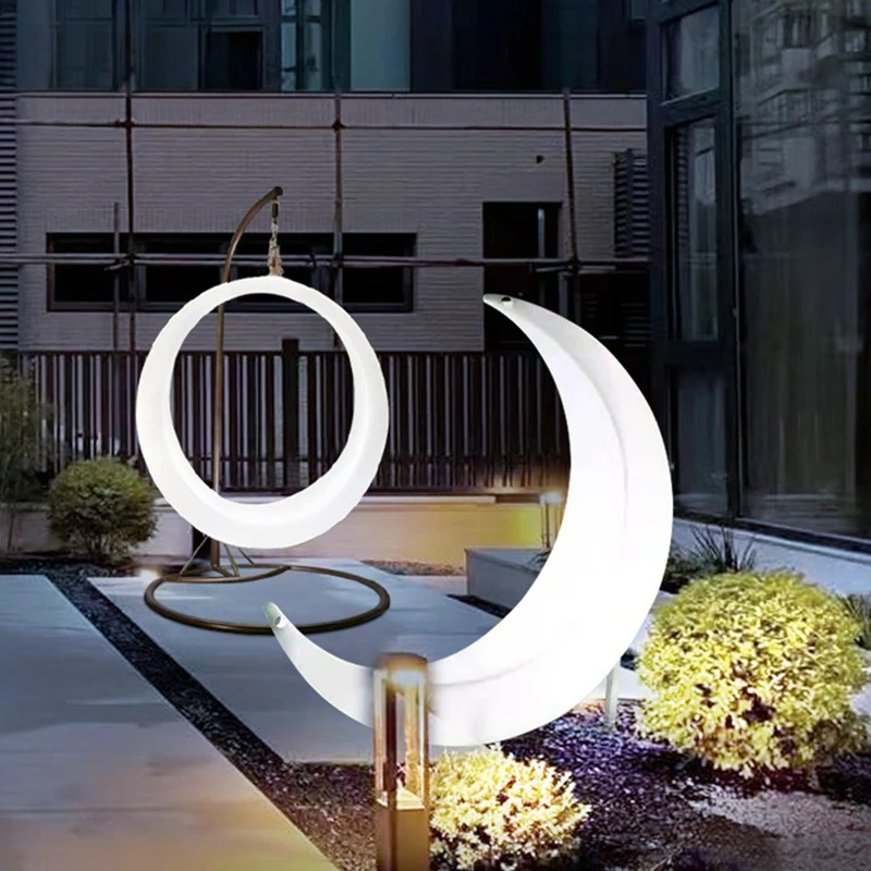 

Luminous swing lights Internet celebrity decorative lights Outdoor waterproof colorful moon garden landscape lights Wedding