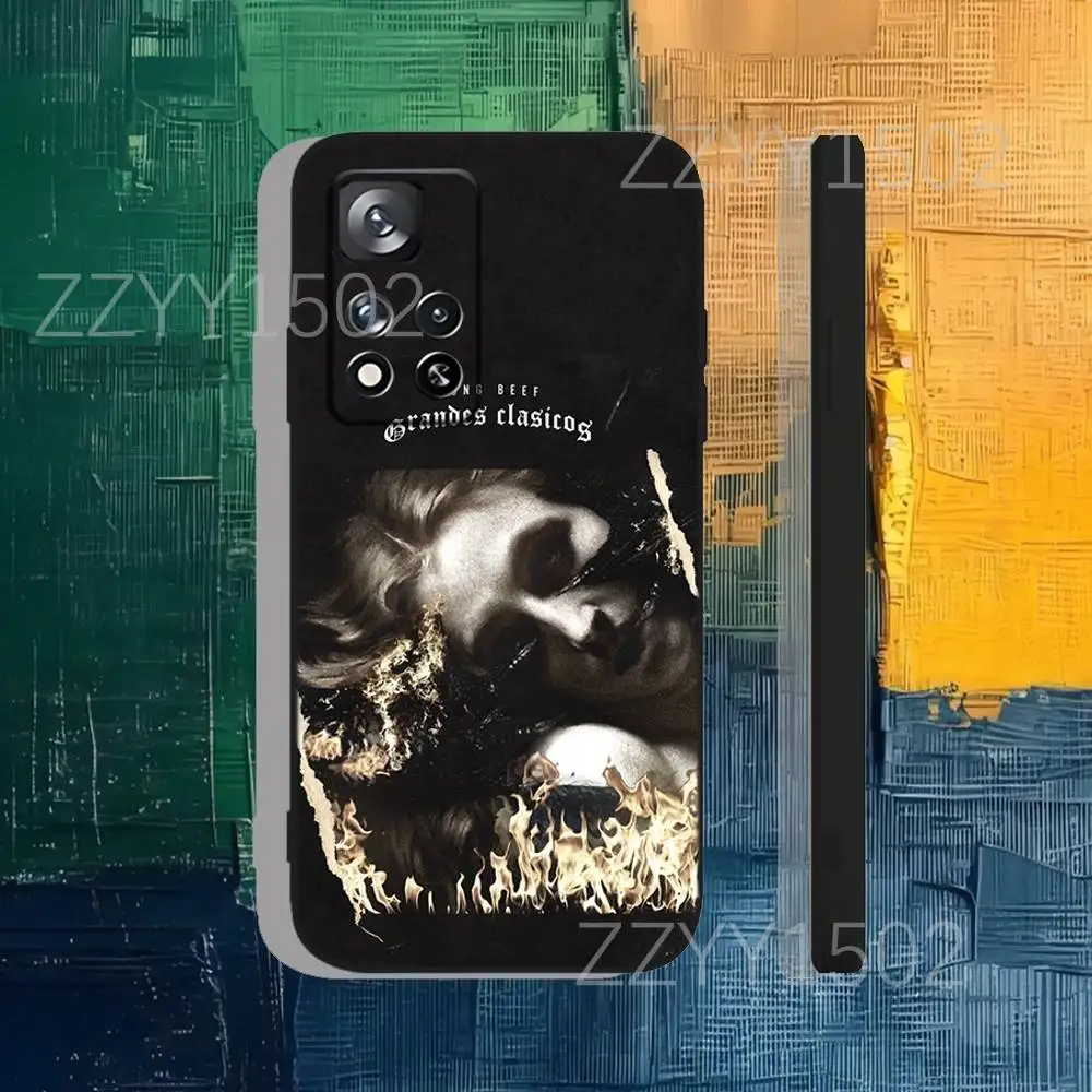 Custodia per telefono Rapper Y-Yung BeefS per Samsung S25,S24,Ultra,S20,S30,Plus,S22,S23,Ultra,Plus,5G Morbido silicone nero
