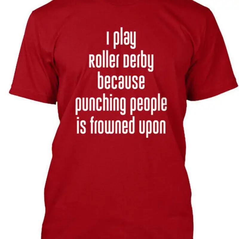 Camiseta Play Roller Derby Porque Punchi 2 I Punching hecha en EE. UU., talla S a 5XL