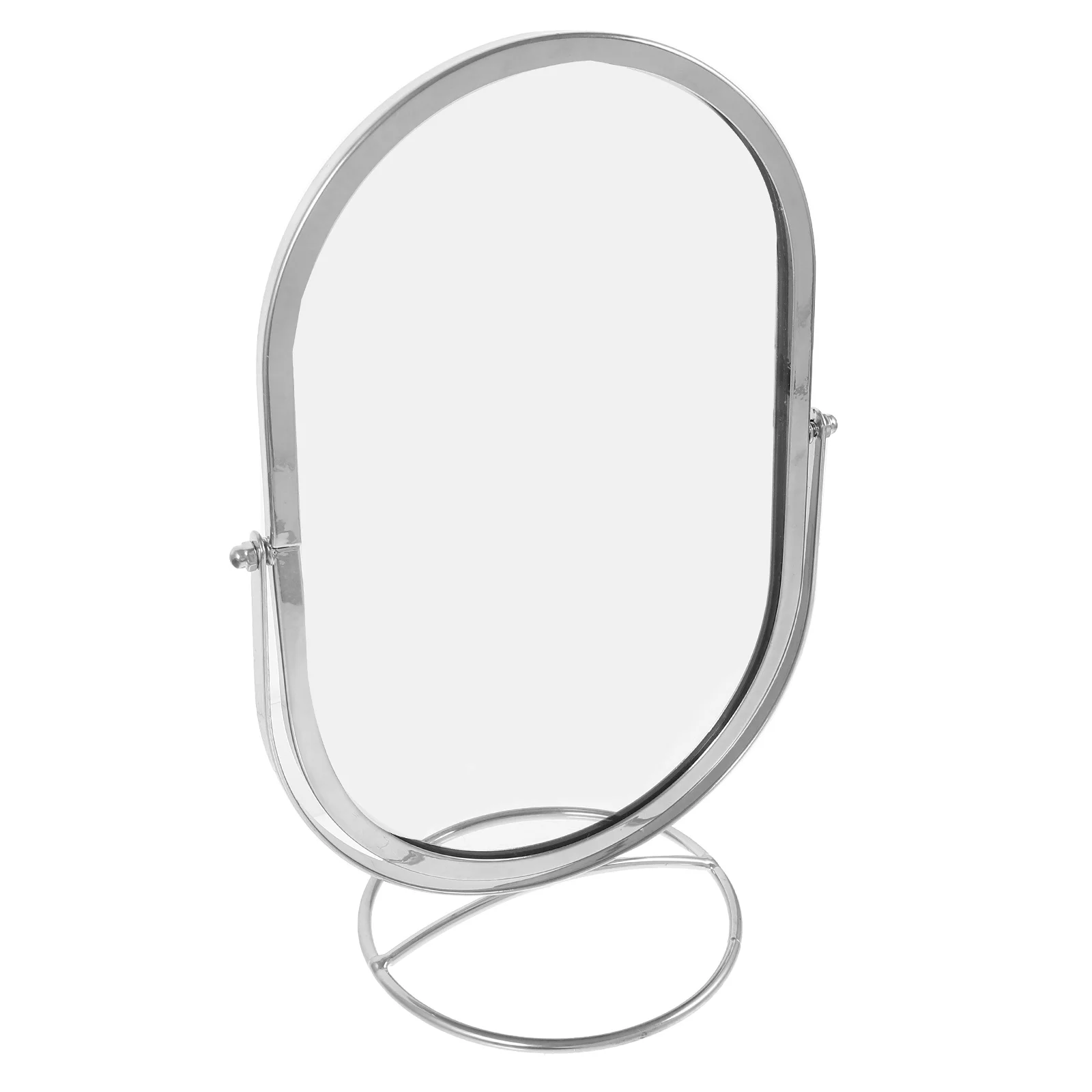 Oval Shape Swivel Vanity Mirror Tabletop Makeup Mirror Clear Reflection Rotatable Bedroom Dresser Desk Mirrors for Bedroom