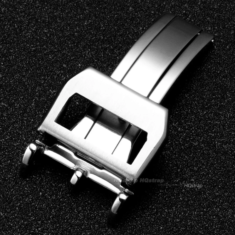 18mm Stainless Steel Buckle for IWC for Pilot Watch Metal Deployment Clasps Nylon Strap Rubber Leather Watchband Folding Clasp