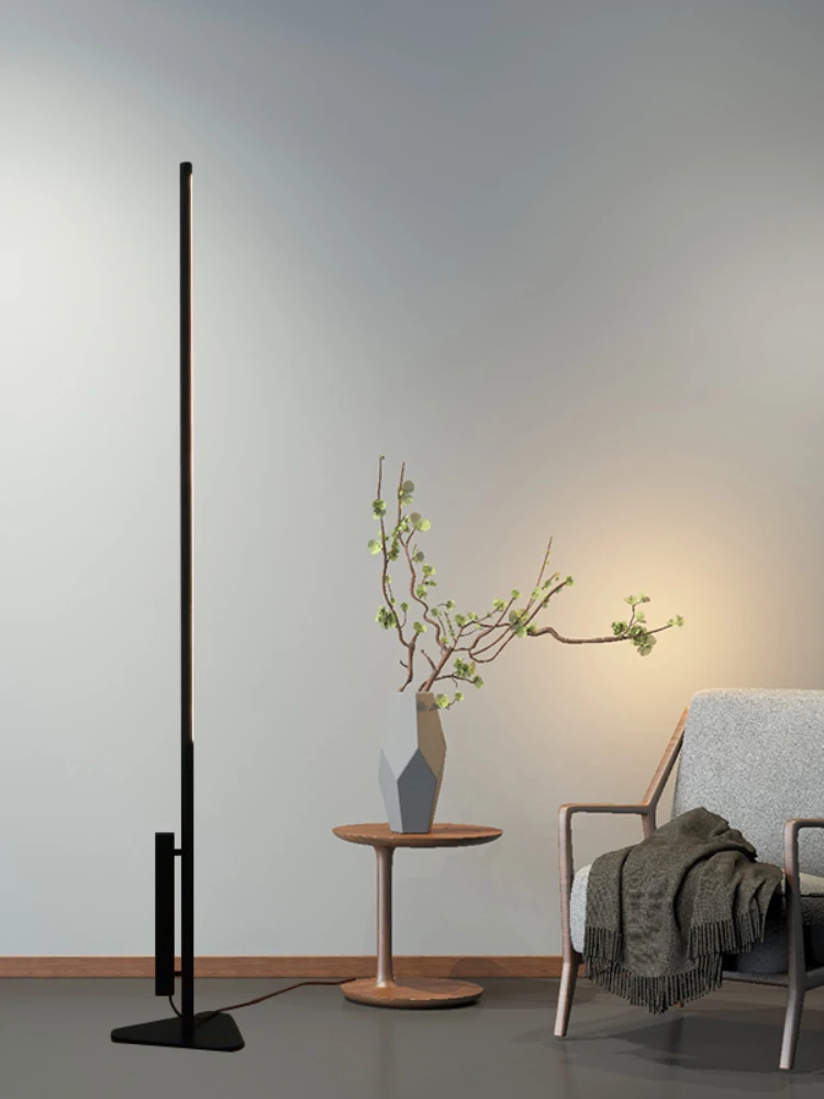 ZL Modern Minimalist Living Room Bedroom Floor Lamp Long One-Shaped LED Falling