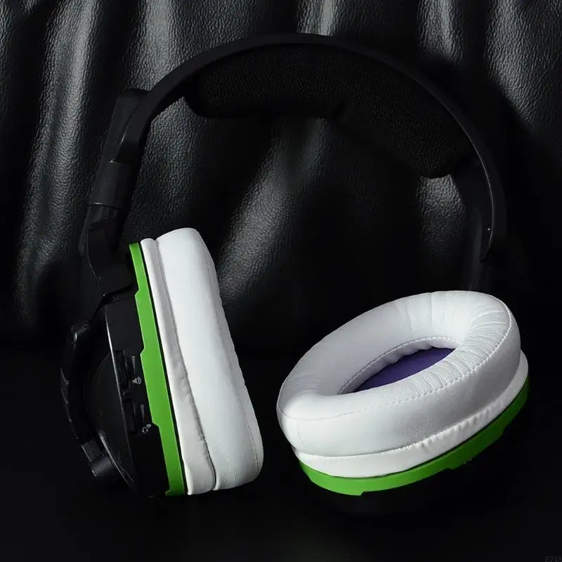 1PAIR ЗАМЕНА ЗАМЕНА Ушной подушкой губки для пионера M521 Черные белые дышащие наушники E74A