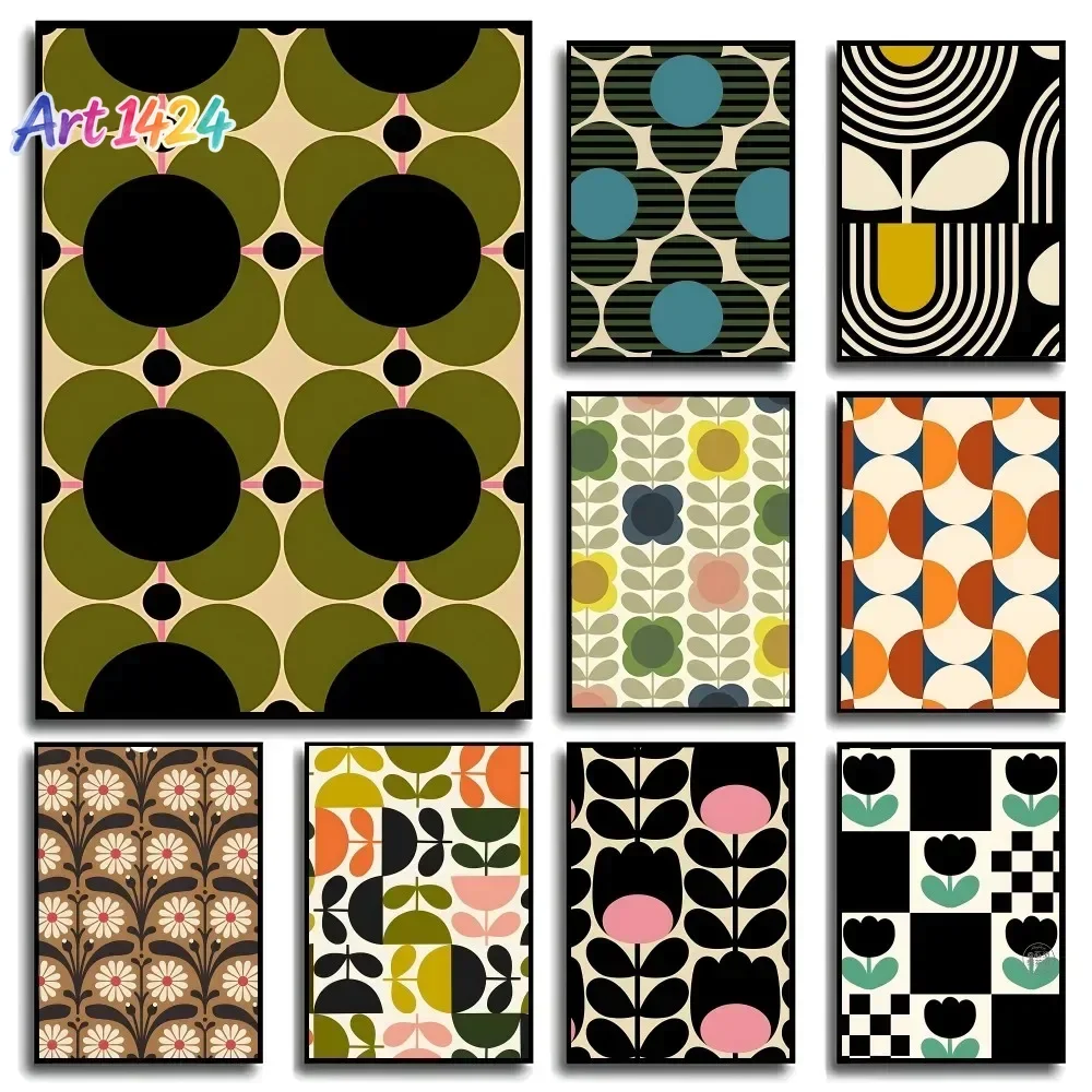 Multi Stem Orla Kiely Folio Poster No Framed Poster Kraft Club Bar Paper Vintage Poster Wall Art Painting Bedroom Study Stickers