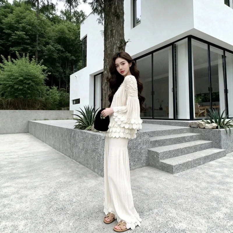 Miyake Pleated 2026 Autumn New Pleated Fashion Comfortable Long Pants Loose Women's Unique Design Casual Wide-Leg Pants Pleat