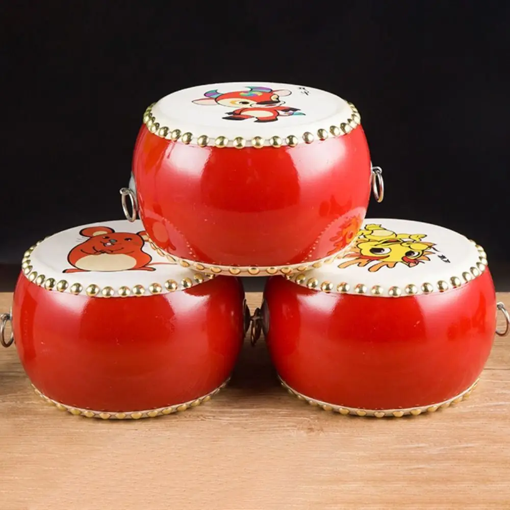 Game Instruments Kit Leather Surface Children's Cartoon Drum Drumsticks Pvc Wood Preschool Children Music Drum