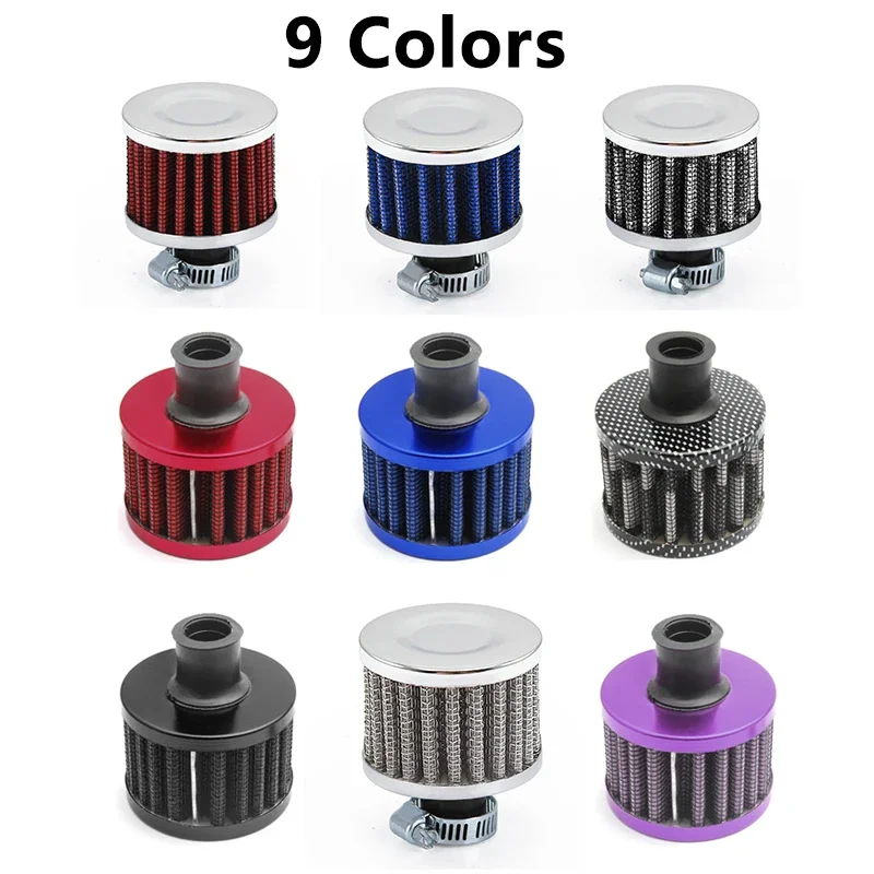 Air Filter Motorcycle 12mm Mini Filter Breather High Flow Air Intake Turbo Crankcase Vent Cover Performance Filter for Car Moto