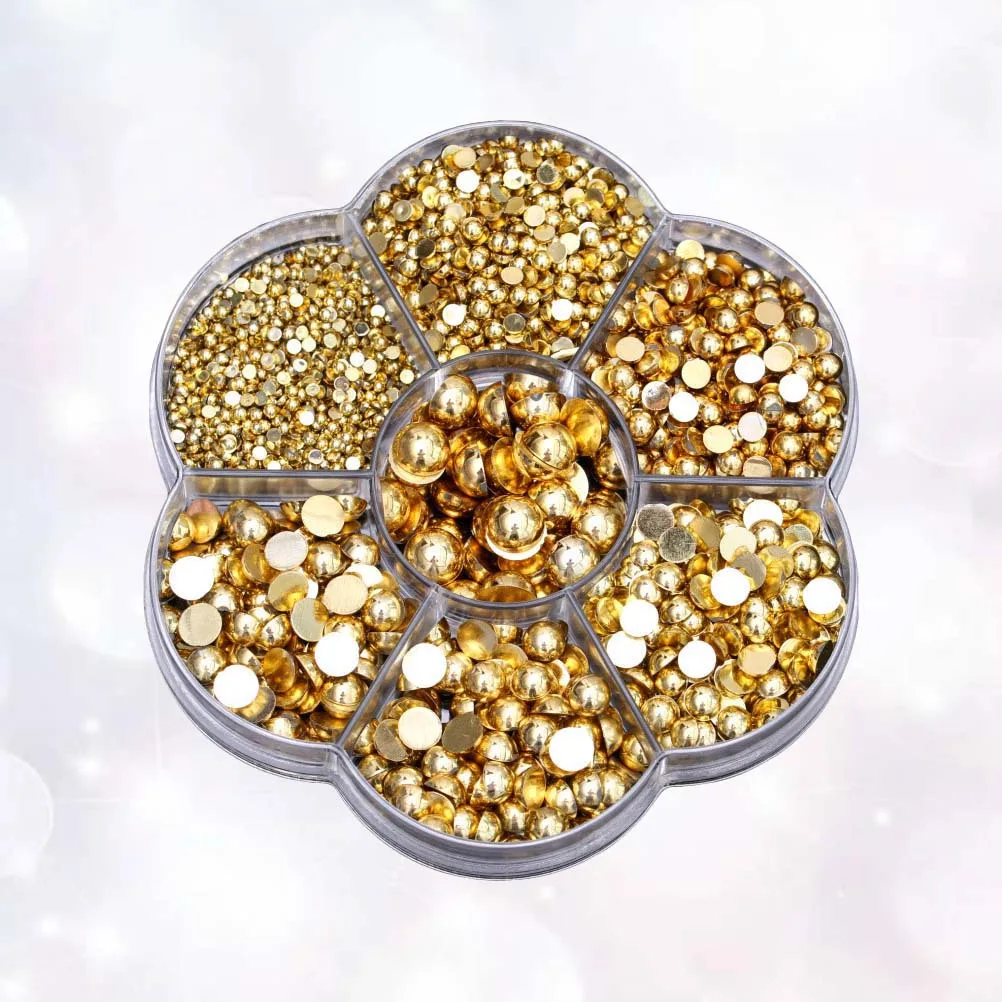 2465 stuks parel kralen set halfronde plastic hars DIY nail art kit voor manicure decor stenen steentjes kristal