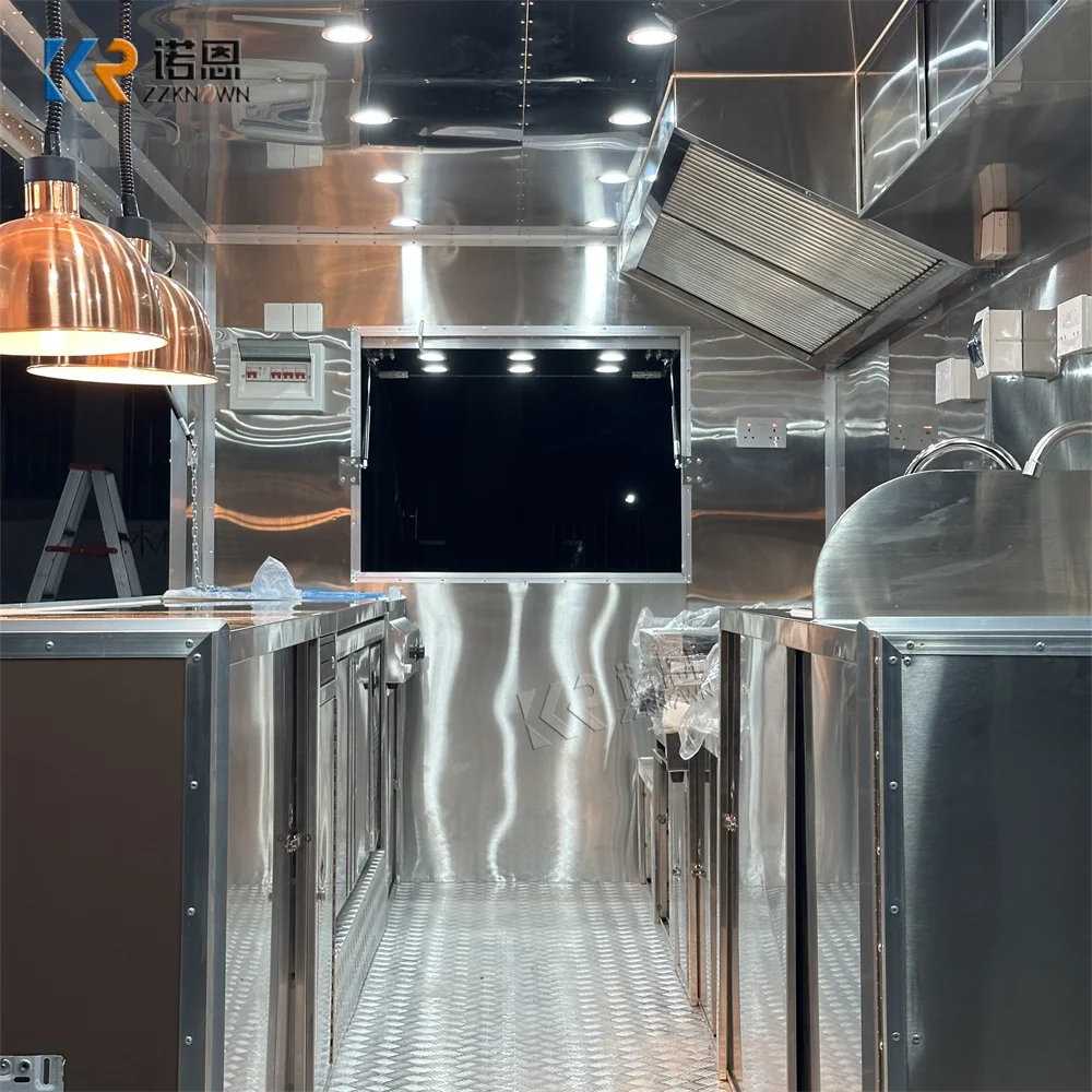 Mobile Fast Food Truck Coffee Shop Street Pizza Deep Fry Food Truck Hot Dog Cart Food Trailer with CE Certification