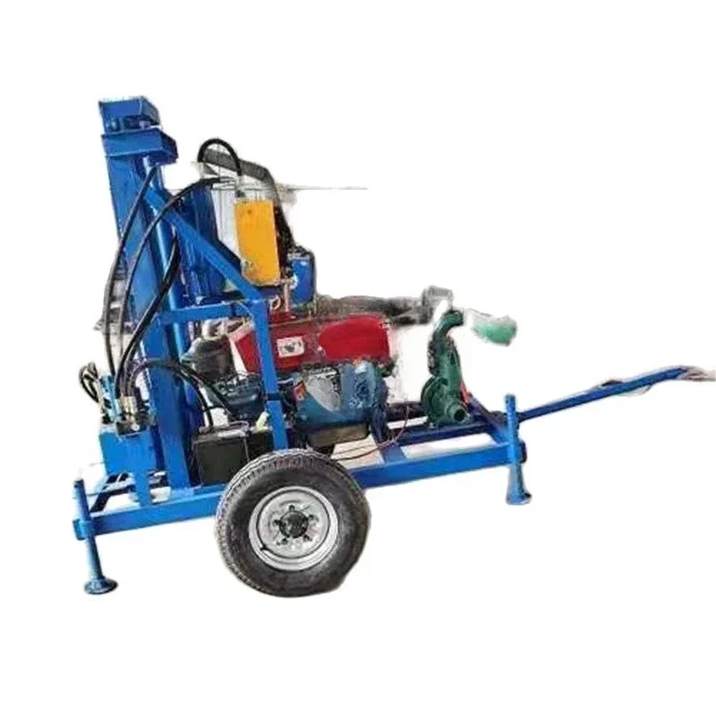 22HP Diesel Deep Water Well Drilling Machines Pdc Drilling Rod Small Tube Water Bore Well Drilling Machine for Soli Rock 80m