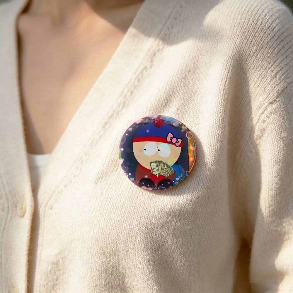 Cute S-Stan Over K-Kyle Badge Pins For Friend, Backpack, Clothing, Collectible Accessories, Jewelry Gift