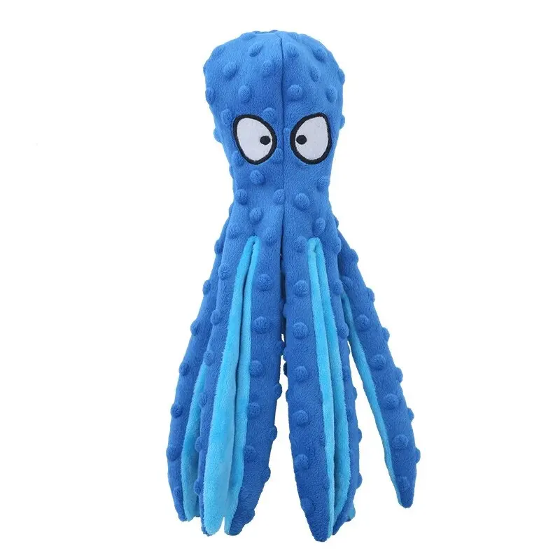 Plush Dog Toys Octopus Squeaky Dog Toys For Teething Soft Durable Interactive Dog Chew Toys For Puppies