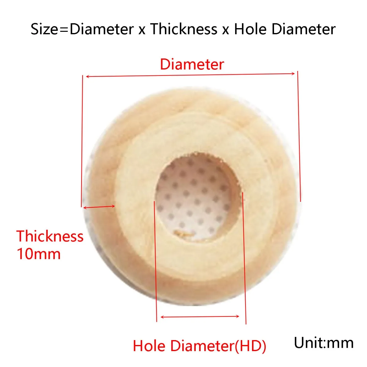 Wooden Beads Flat Round Handicrafts Wood Materials for Making Bracelets Necklace 20mm 25mm Diameter 10mm Thickness 8mm Hole