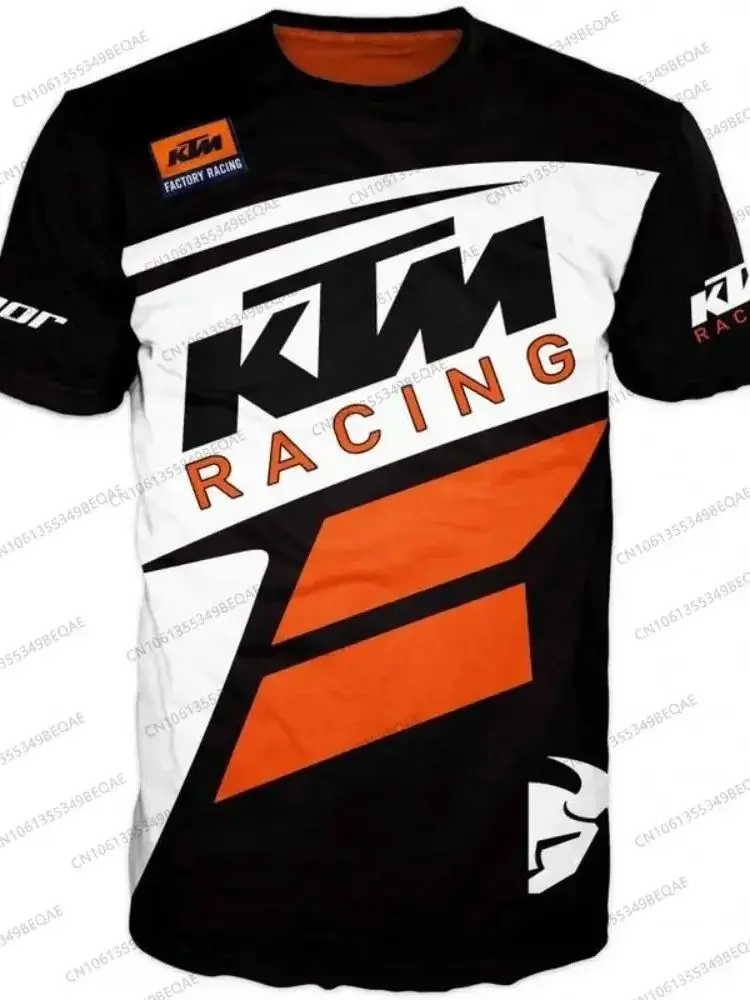 AliExpress KTM（运动及娱乐） 2026 Summer New KTM Racing Suit Mountain Bike Motorcycle Crew Neck Short Sleeve Breathable Quick-Drying Top