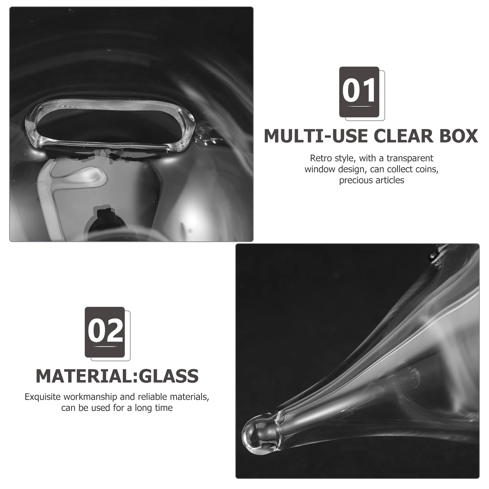 

Little Mouse Small Glass Piggy Bank Transparent Saving Jar Clear Money Pot Coin Holder Clear Piggy Bank Money Saving Box