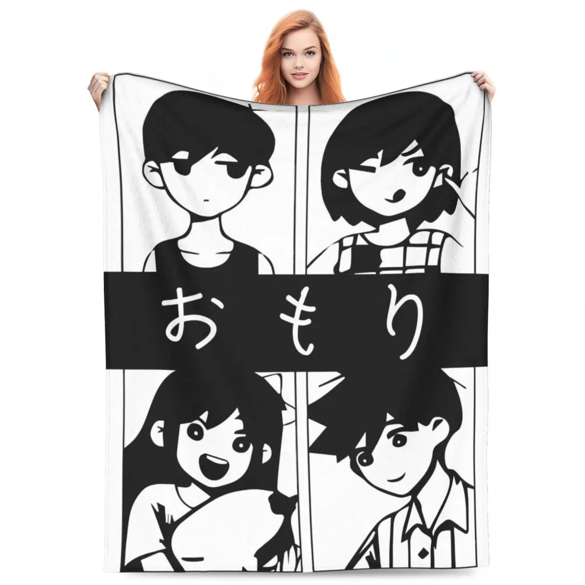 

Omori Kel Aubrey Hero Game Blankets Ultra-Soft Flannel Cute Present Throw Blankets Bedspreads