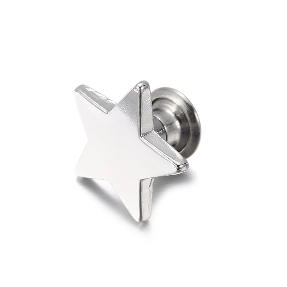 10sets(20pcs) Hat Bag DIY Decoration Stars Rivets Cloth Button Garment Scrapbooking