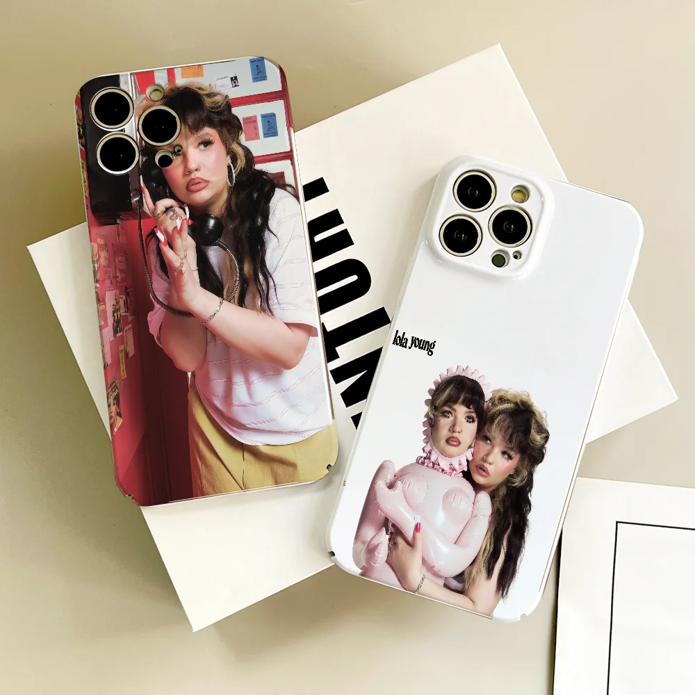 Coque de téléphone jeune chanteuse britannique l-lola, FUNDA pour IPhone 16 15 14 13 12 11 Plus Pro Max Mini, couverture de Film assortie à trous précis