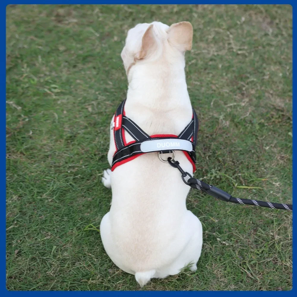 Dog Chest HarnessThree Color Collision No Collar Saddle Style Dog Harness Wrap-around Craft Webbing Wider  Pet Supplies