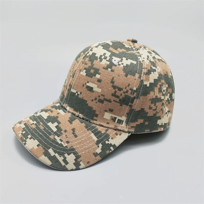 Customized Printed Logo Outdoor Sunscreen Sun Hats Camouflage Sports Jungle Hiking Hunting Baseball Caps