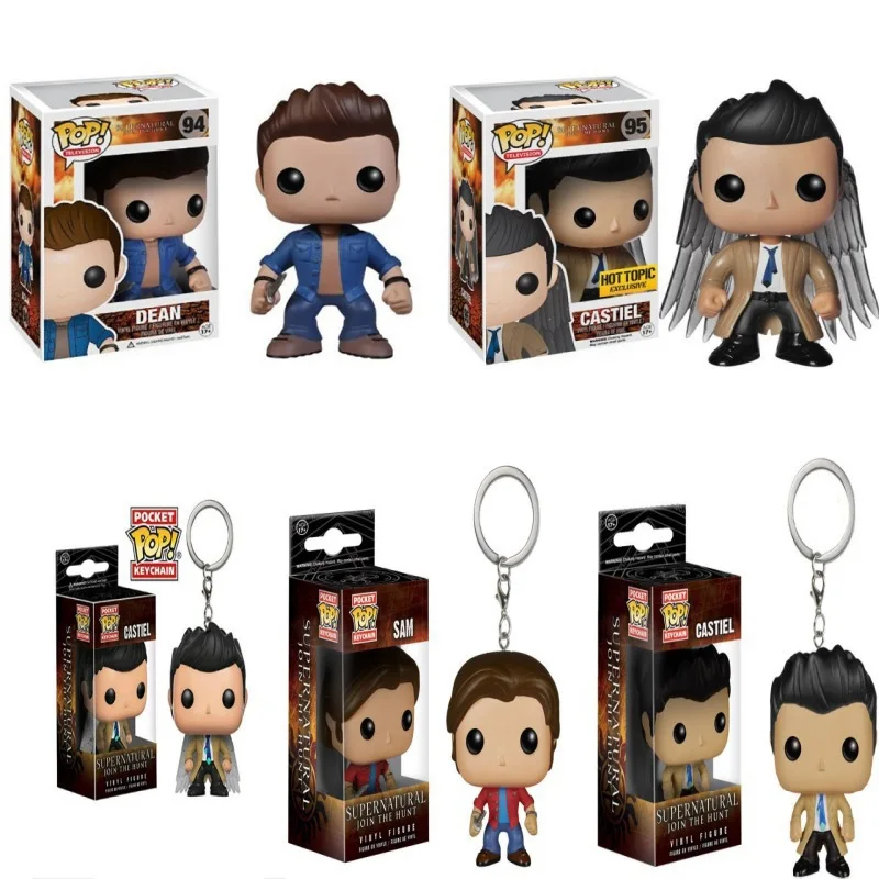 Muñeco Funko Pop de Dean, Castiel y Sam, Colgante para Bolsa, Llavero, Regalo de Cumpleaños para Niño, Regalo de Navidad