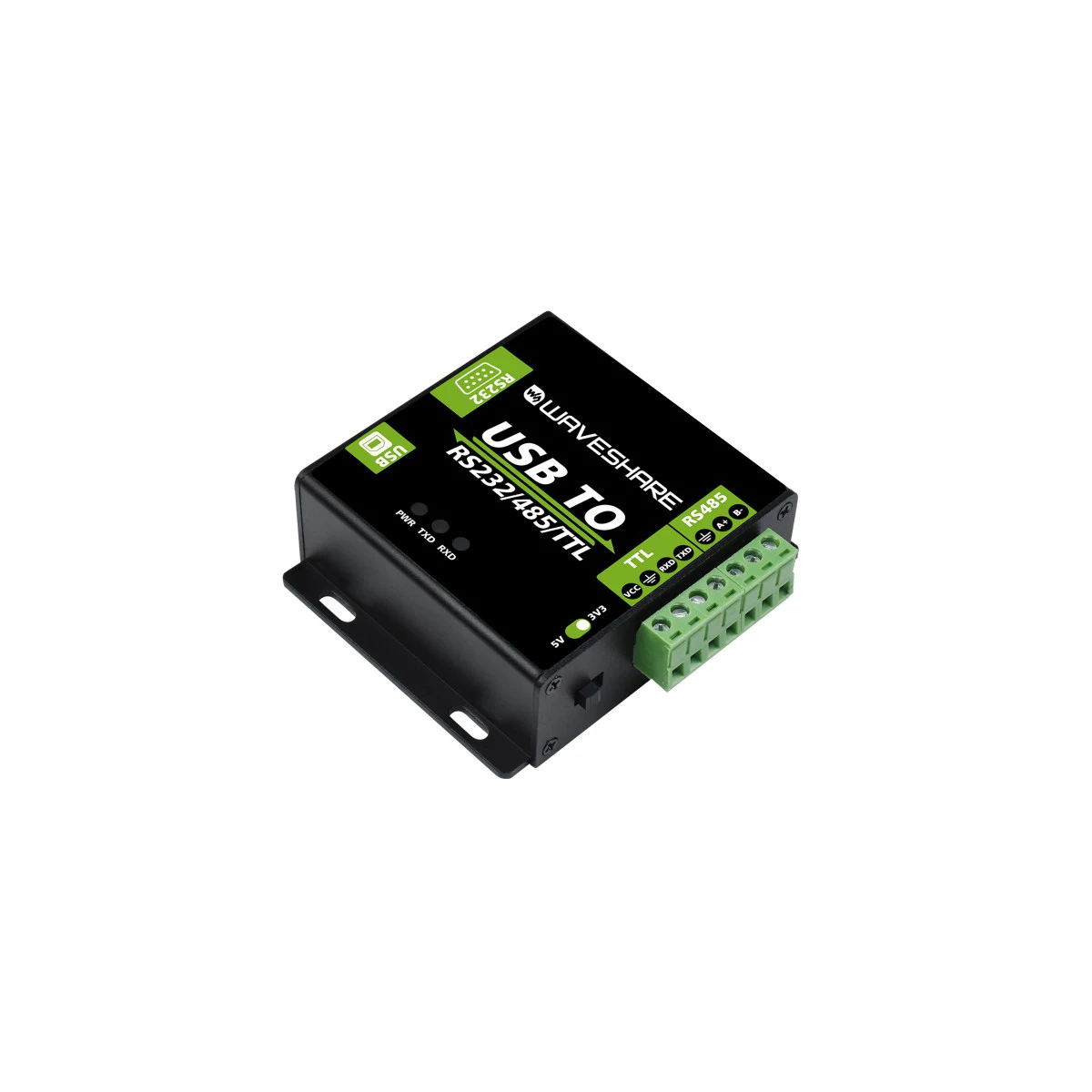Waveshare FT232RNL/CH343G USB to RS232/485/TTL Interface Converter Industrial Grade Isolated USB Converter