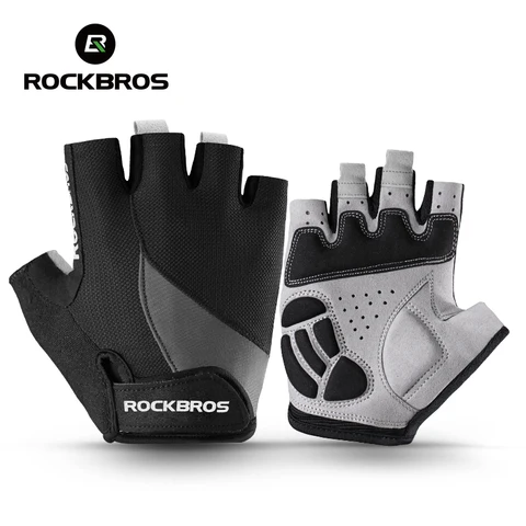 Полупальцевые велоперчатки ROCKBROS с гелевой подкладкой для комфортной езды — фото устройства